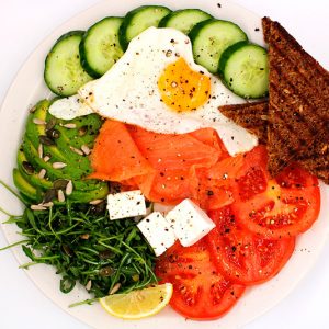 Breakfast Protein Plate ( salmon)
